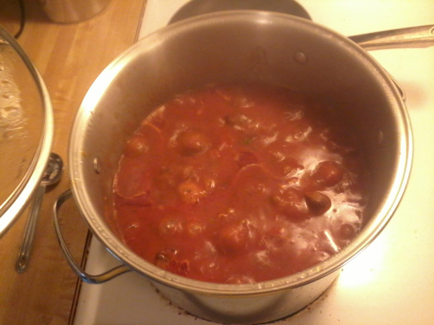Just a Man in His Kitchen:  Tomato Sauce